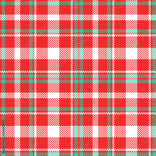 Wallpaper Mural Dusky bright red and Classic white Seamless Tartan Textile Design Torontodigital.ca