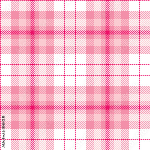 Light rosa and Mellow cerise Seamless Tartan Textile Design