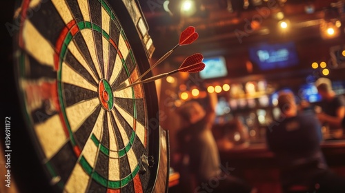 Bullseye: Darts in a Lively Pub Atmosphere