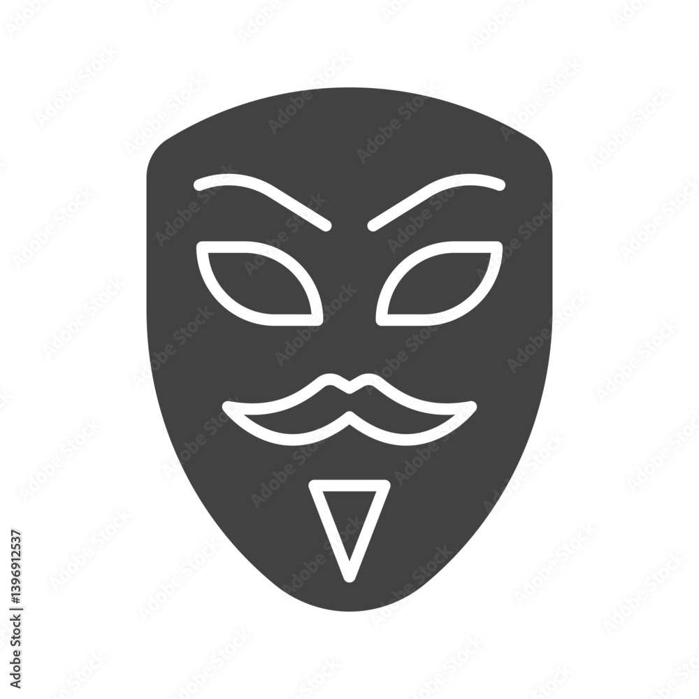 Mask icon vector image. Suitable for mobile apps, web apps and print media. Mask icon vector image. Suitable for mobile apps, web apps and print media.