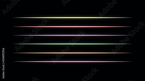 neon lines on a black background