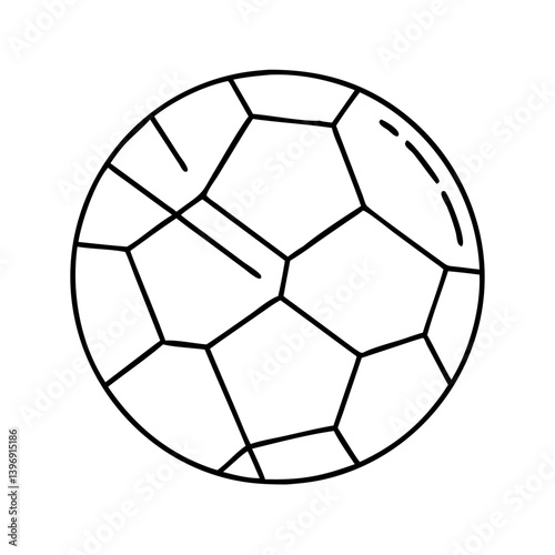 soccerball icon, soccerball line art - simple line art of soccerball, perfect for soccerball logos and icons
