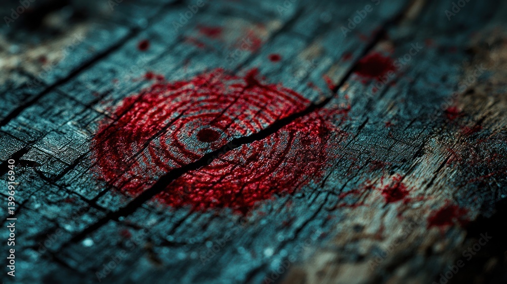 Dark wood with red stain circle Dark wood with red stain circle