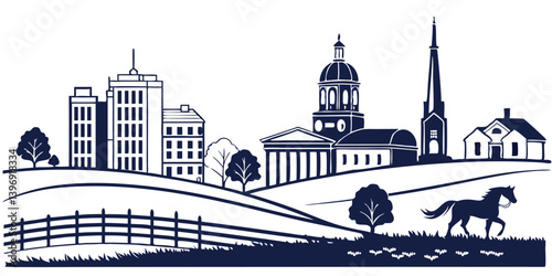Lexington’s unique Southern atmosphere in a clean silhouette format.