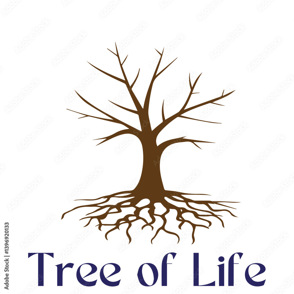 Obraz premium A vector style simple tree of life