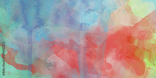 Abstract pastel colors watercolor background. Textured abstract bright watercolor stains background. Abstract artistic background print decorative art design wallpaper painting.