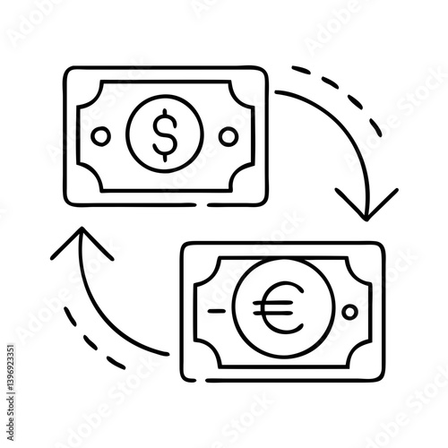 currency exchange icon, currency exchange vector illustration-simple illustration of currency exchange, perfect for currency exchange logos and icons