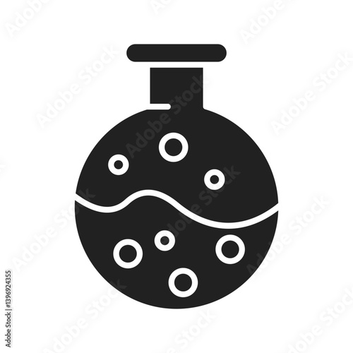 Round Bottom Flask icon vector image. Suitable for mobile apps, web apps and print media.