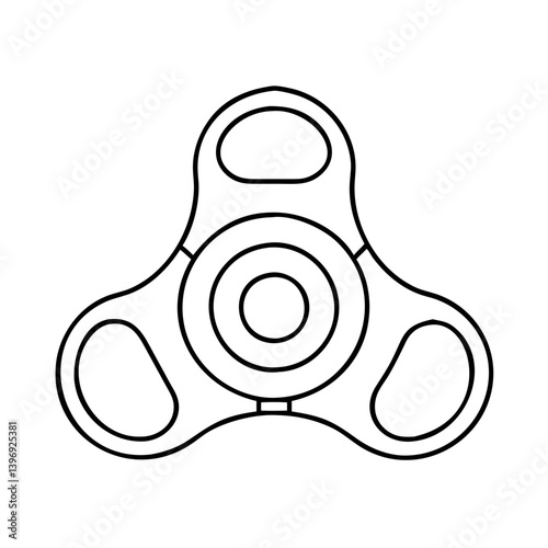 spinner icon, spinner line art - simple line art of spinner, perfect for spinner logos and icons