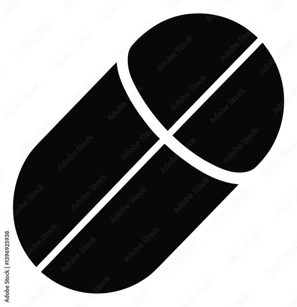 pill icon vector icon silhouette on white background pill icon vector icon silhouette on white background