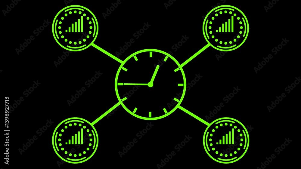 Neon Meeting Time icon.efficiency Management Icon. Business Concept. Flat Design Business concept timetable clock icon animation Neon Meeting Time icon.efficiency Management Icon. Business Concept. Flat Design Business concept timetable clock icon animation
