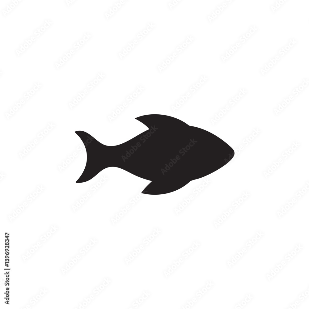 Elegant Minimalist Fish Silhouette A Simple Vector Illustration Perfect for Logos, Branding, and Aquatic Designs Elegant Minimalist Fish Silhouette A Simple Vector Illustration Perfect for Logos, Branding, and Aquatic Designs