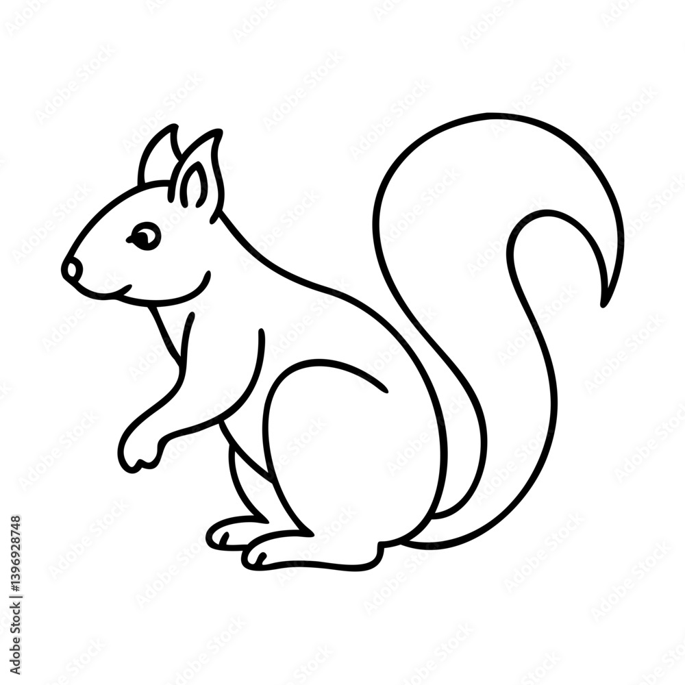 squirrel icon, squirrel line art - simple line art of squirrel, perfect for squirrel logos and icons squirrel icon, squirrel line art - simple line art of squirrel, perfect for squirrel logos and icons