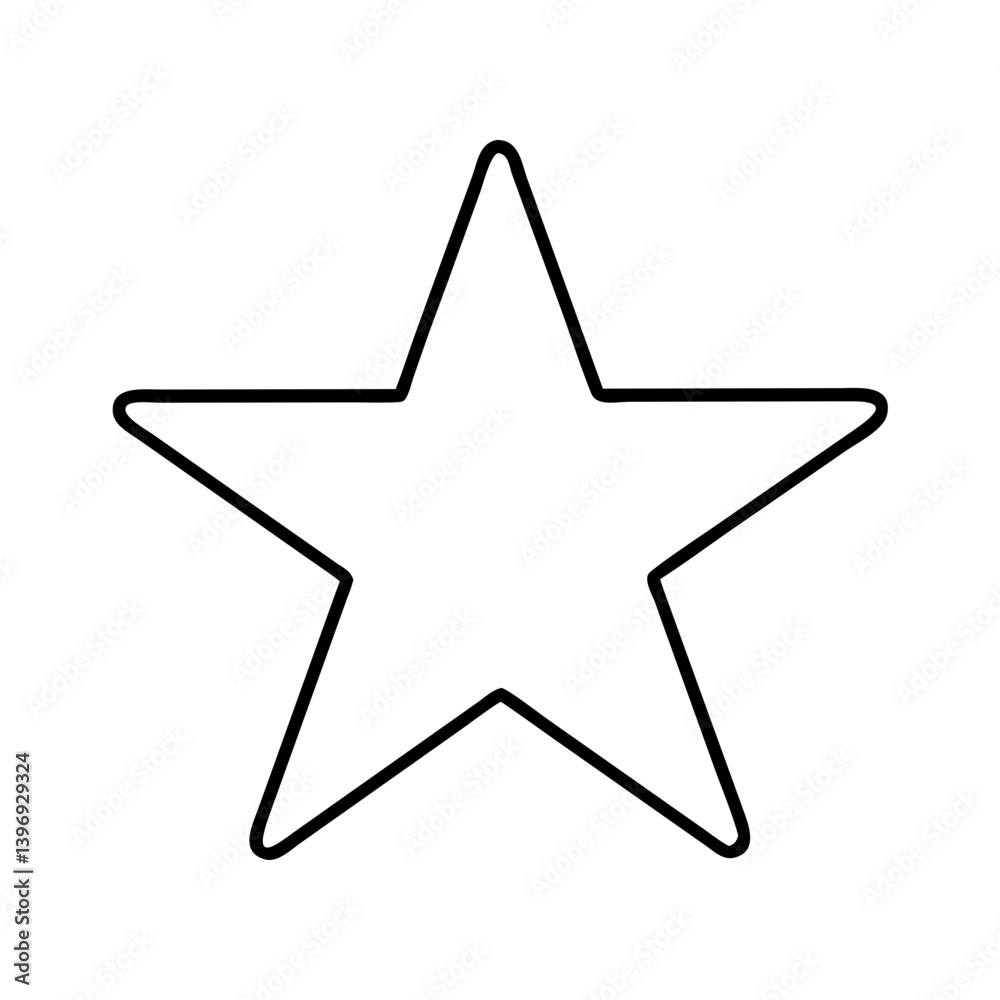 Obraz premium star icon, star line art - simple line art of star, perfect for star logos and icons