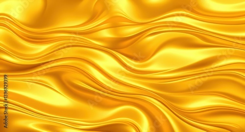 Gold Satin Fabric Texture: Abstract Luxury Background. Shiny Material Pattern, Elegant Design Element, Golden Surface