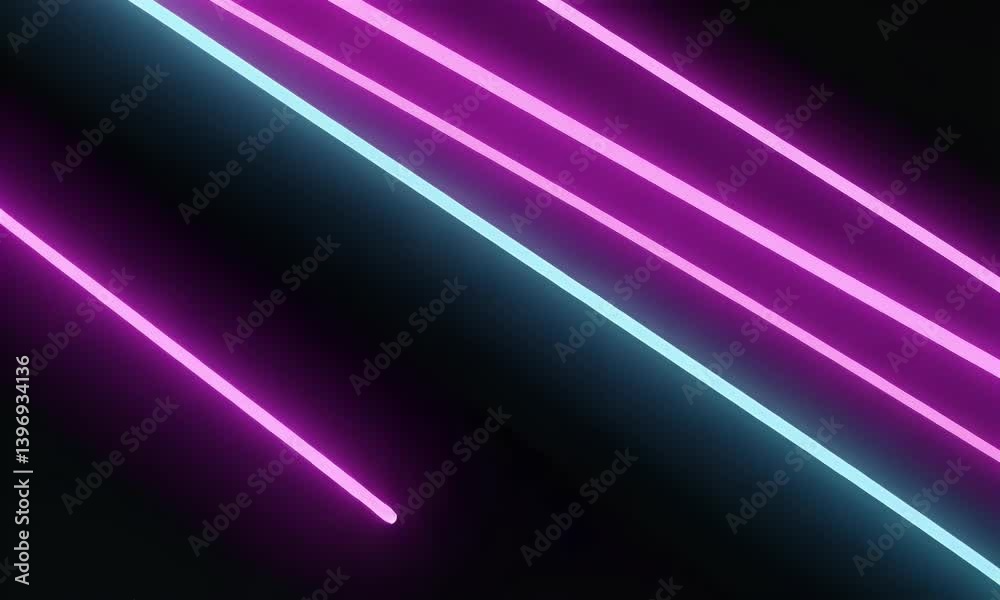 Neon lines diagonal dark background Neon lines diagonal dark background