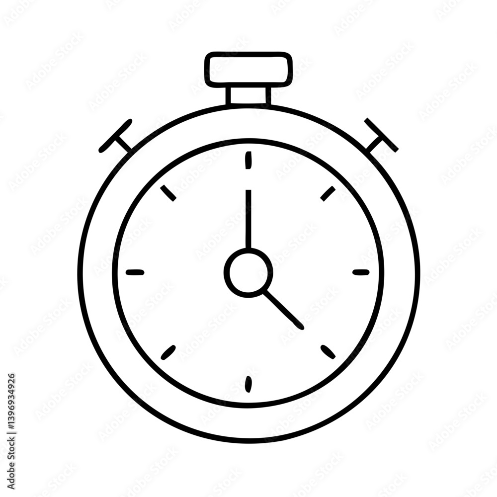 stopwatch icon, stopwatch line art - simple line art of stopwatch, perfect for stopwatch logos and icons stopwatch icon, stopwatch line art - simple line art of stopwatch, perfect for stopwatch logos and icons