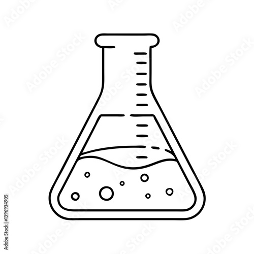erlenmeyer flask icon, erlenmeyer flask vector illustration-simple illustration of erlenmeyer flask, perfect for erlenmeyer flask logos and icons