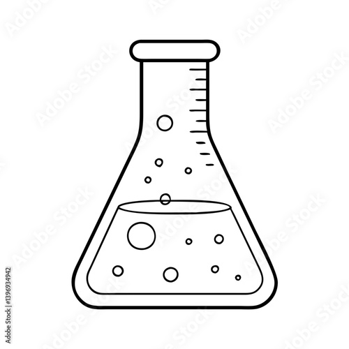erlenmeyer flask icon, erlenmeyer flask vector illustration-simple illustration of erlenmeyer flask, perfect for erlenmeyer flask logos and icons