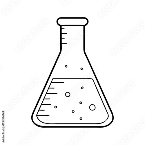 erlenmeyer flask icon, erlenmeyer flask vector illustration-simple illustration of erlenmeyer flask, perfect for erlenmeyer flask logos and icons