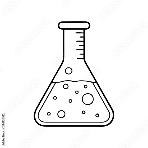 erlenmeyer flask icon, erlenmeyer flask vector illustration-simple illustration of erlenmeyer flask, perfect for erlenmeyer flask logos and icons