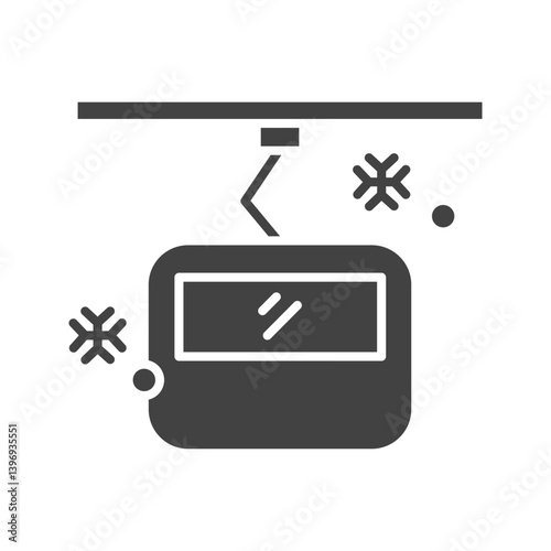 Cable Car icon vector image. Suitable for mobile apps, web apps and print media.