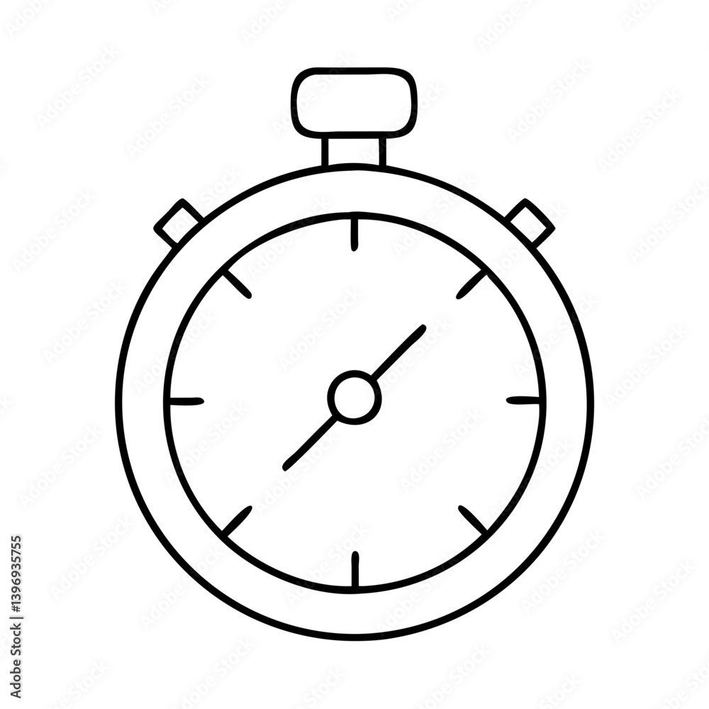 stopwatch icon, stopwatch line art - simple line art of stopwatch, perfect for stopwatch logos and icons stopwatch icon, stopwatch line art - simple line art of stopwatch, perfect for stopwatch logos and icons