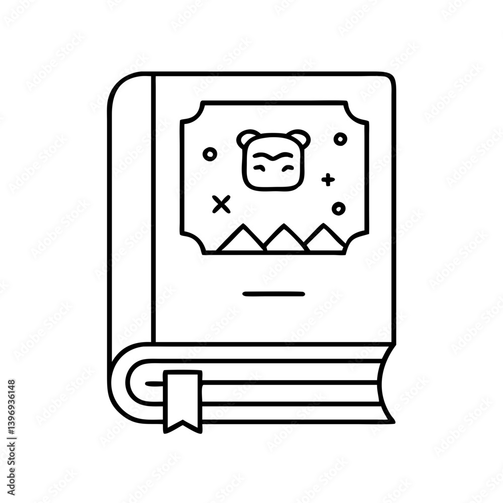 storybook icon, storybook line art - simple line art of storybook, perfect for storybook logos and icons storybook icon, storybook line art - simple line art of storybook, perfect for storybook logos and icons
