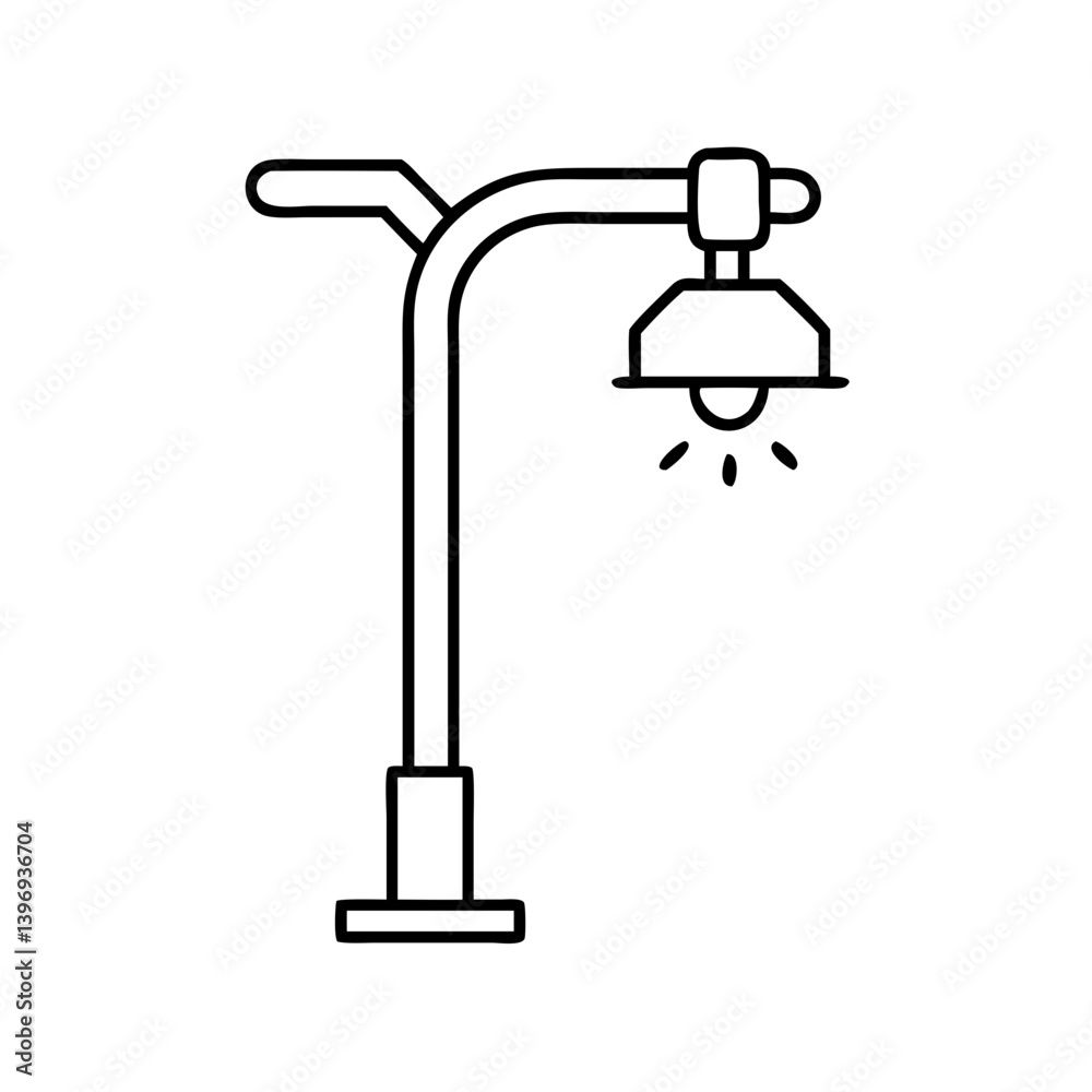 streetlight icon, streetlight line art - simple line art of streetlight, perfect for streetlight logos and icons streetlight icon, streetlight line art - simple line art of streetlight, perfect for streetlight logos and icons