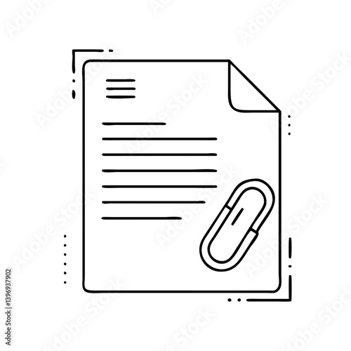 file attachment icon, file attachment vector illustration-simple illustration of file attachment, perfect for file attachment logos and icons