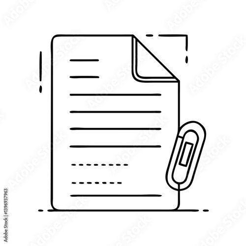 file attachment icon, file attachment vector illustration-simple illustration of file attachment, perfect for file attachment logos and icons