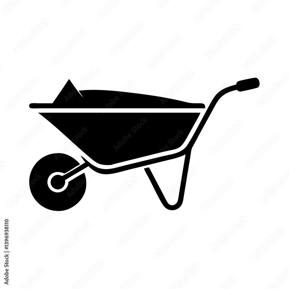 garden wheelbarrow icon, garden wheelbarrow silhouette vector illustration-simple silhouette illustration of garden wheelbarrow, perfect for garden wheelbarrow logos and icons garden wheelbarrow icon, garden wheelbarrow silhouette vector illustration-simple silhouette illustration of garden wheelbarrow, perfect for garden wheelbarrow logos and icons