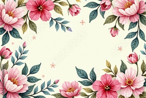 Soft pastel paisley floral repeat, delicate blooms, feminine, delicate, romantic