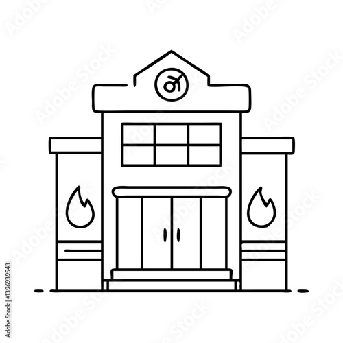 fire station icon, fire station vector illustration-simple illustration of fire station, perfect for fire station logos and icons