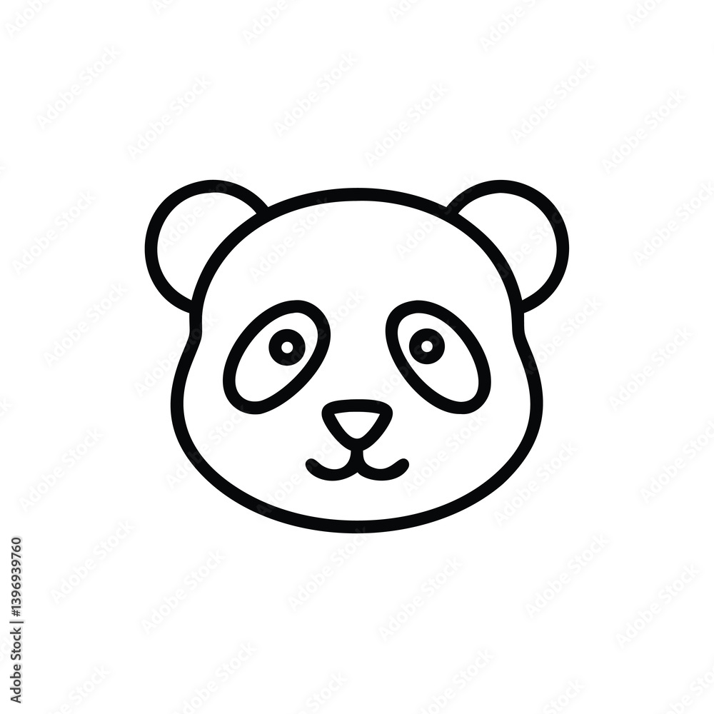 Panda Face Vector Illustration Simple Cute Design For Kids Artwork Panda Face Vector Illustration Simple Cute Design For Kids Artwork