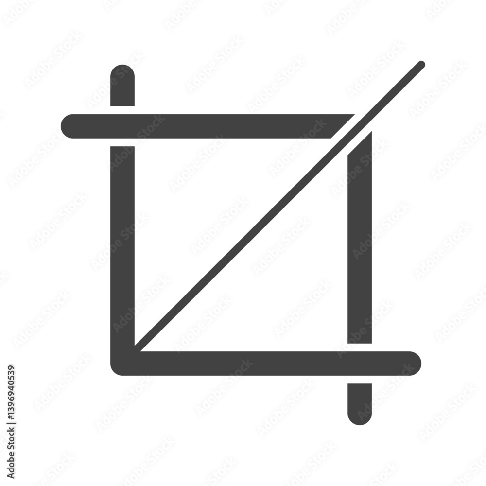 Crop icon vector image. Suitable for mobile apps, web apps and print media. Crop icon vector image. Suitable for mobile apps, web apps and print media.