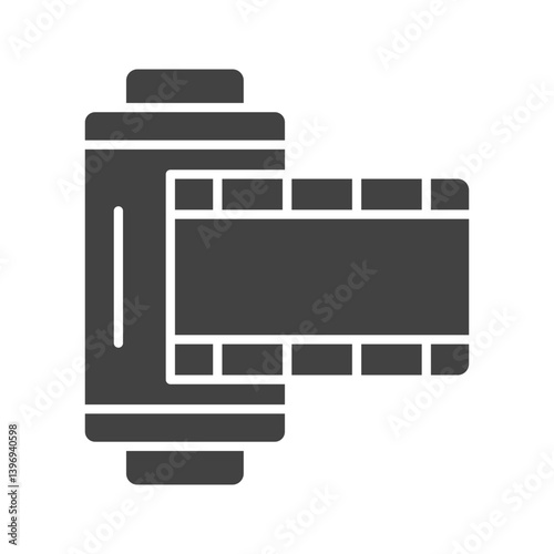 Film Reel icon vector image. Suitable for mobile apps, web apps and print media.
