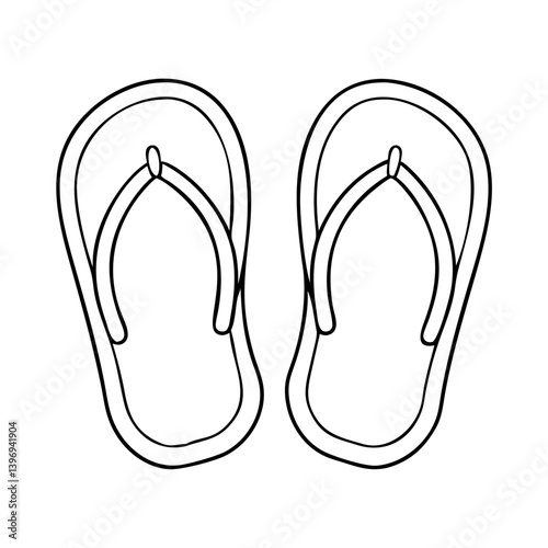 flip flops icon, flip flops vector illustration-simple illustration of flip flops, perfect for flip flops logos and icons
