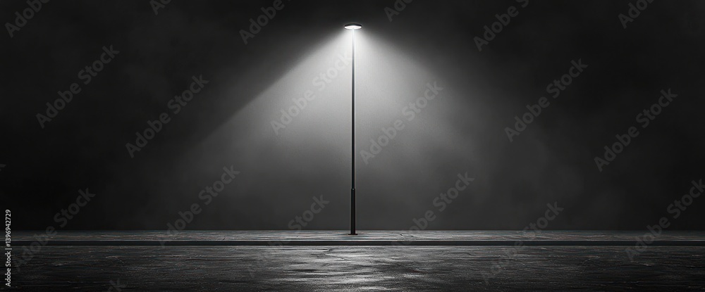 Obraz premium Empty street at night