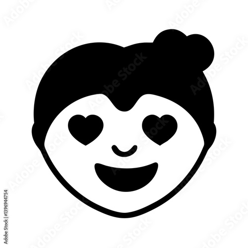 heartwarming smile icon, heartwarming smile silhouette vector illustration-simple silhouette illustration of heartwarming smile, perfect for heartwarming smile logos and icons