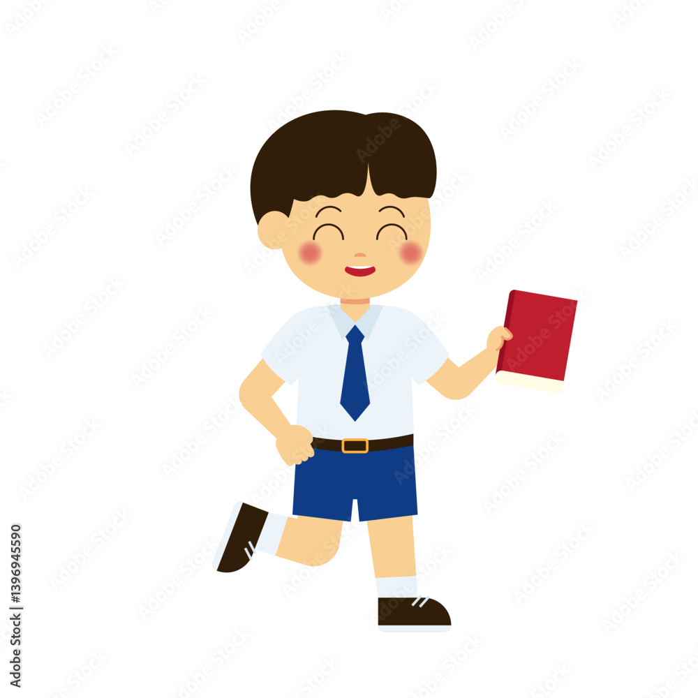 Classroom School Activity 1 Boy Holding Red Book Classroom School Activity 1 Boy Holding Red Book