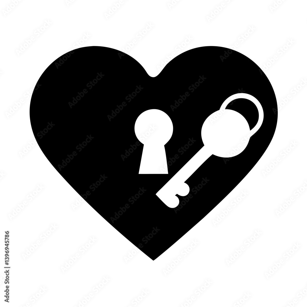 heart with key icon, heart with key silhouette vector illustration-simple silhouette illustration of heart with key, perfect for heart with key logos and icons heart with key icon, heart with key silhouette vector illustration-simple silhouette illustration of heart with key, perfect for heart with key logos and icons