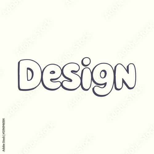 Design Typography Sticker Vector Template Illustration with Modern Hand Drawn Lettering for Creative Projects Graphic Design Posters Branding Elements and Digital Artwork
