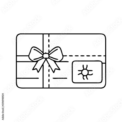gift card icon, gift card vector illustration-simple illustration of gift card, perfect for gift card logos and icons