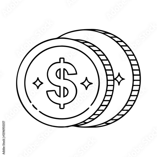 gold coin icon, gold coin vector illustration-simple illustration of gold coin, perfect for gold coin logos and icons
