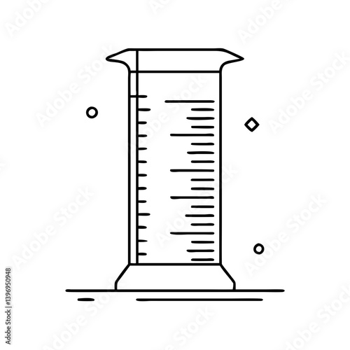 graduated cylinder icon, graduated cylinder vector illustration-simple illustration of graduated cylinder, perfect for graduated cylinder logos and icons