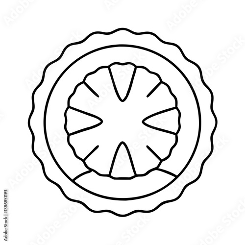tart icon, tart line art - simple line art of tart, perfect for tart logos and icons