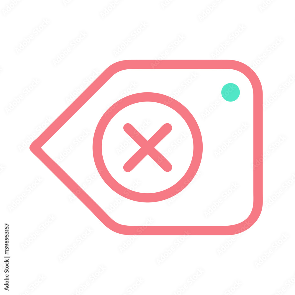 Obraz premium Close Tag Icon Vector Design