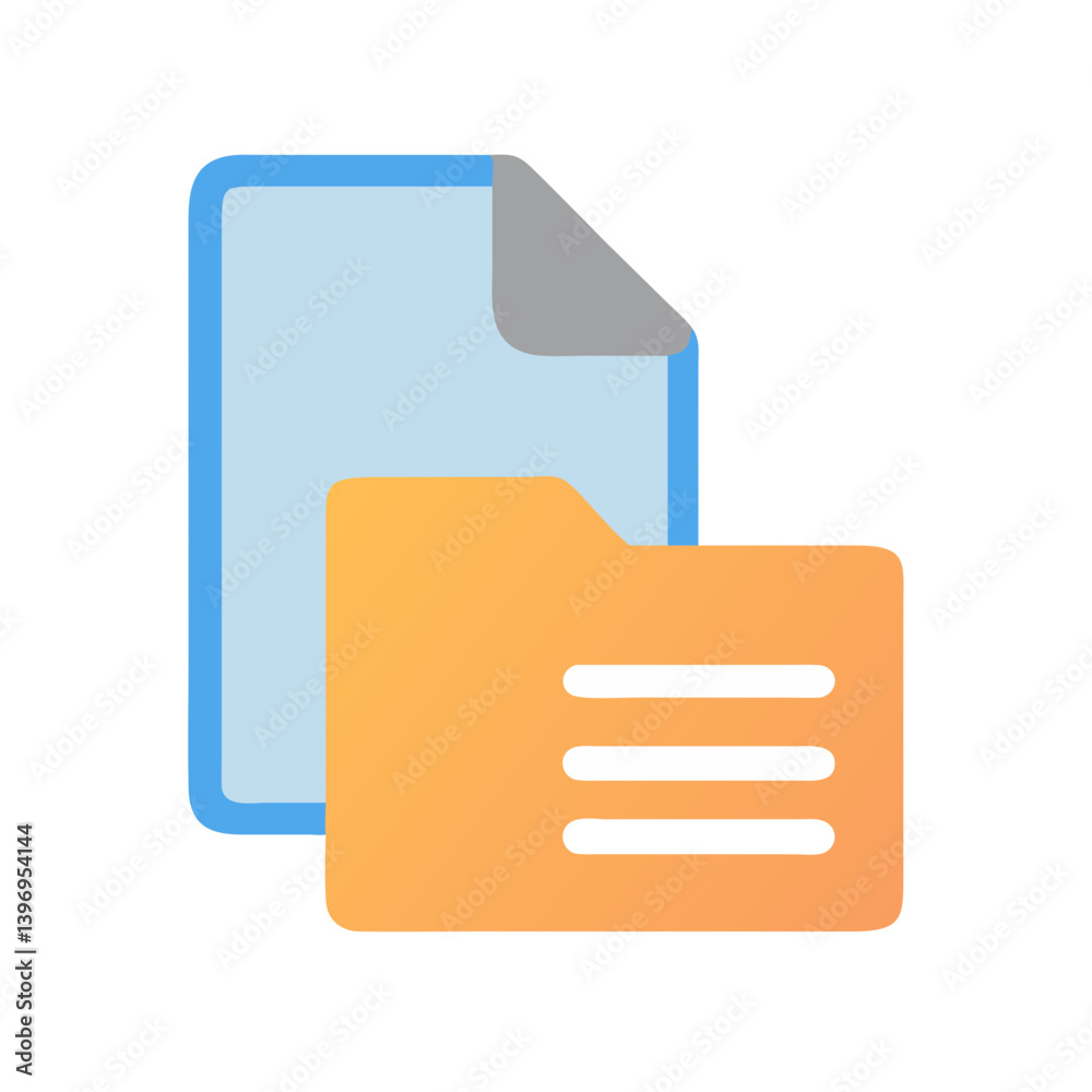 Folder, File, and Order Paper Icon Vector for Organization and Documentation Designs Folder, File, and Order Paper Icon Vector for Organization and Documentation Designs