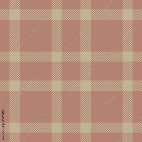 Plaid pattern seamless. Autumn pinkish brown & Iridescent putty Tartan Textile Design. 